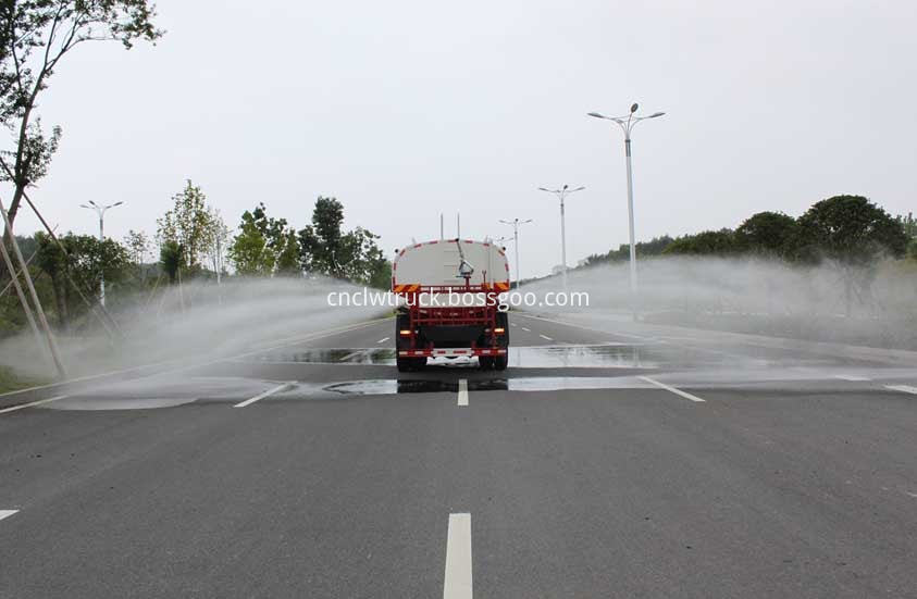 water tank truck in action 3