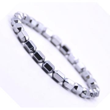 Silver Hematite 5x8MM Hexagonal Beads Bracelet