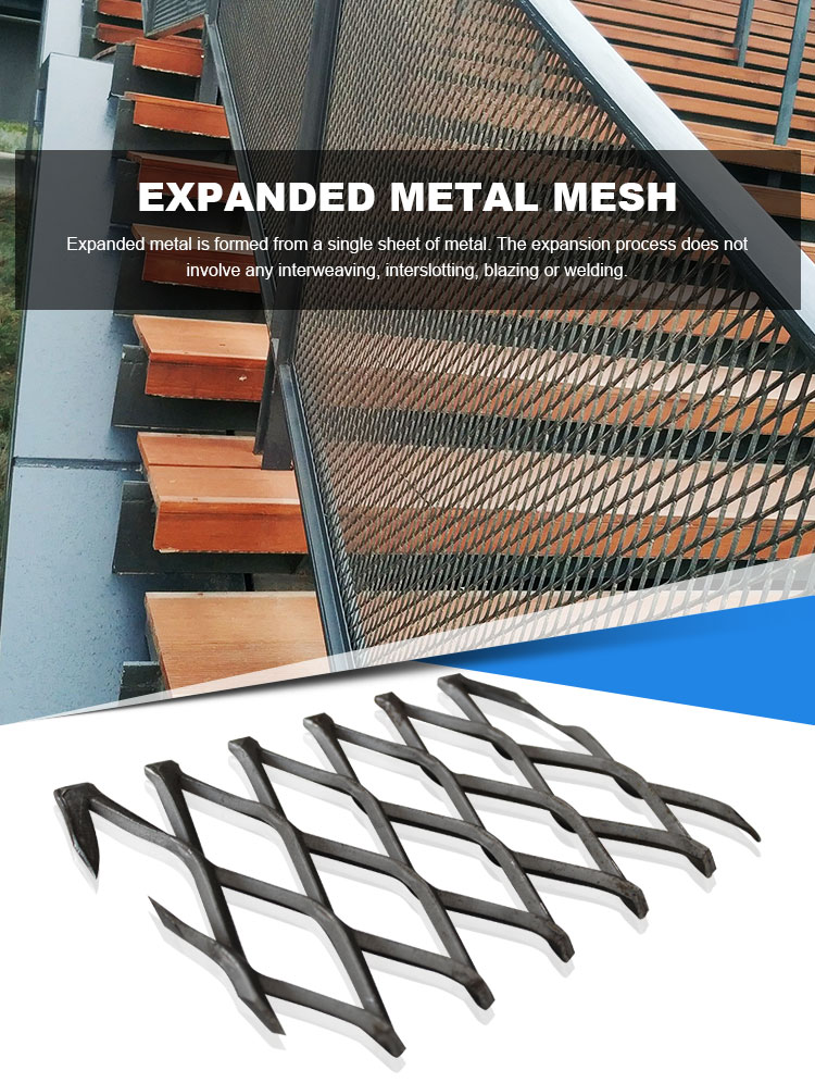 Titanium expanded diamond wire mesh for aerospace