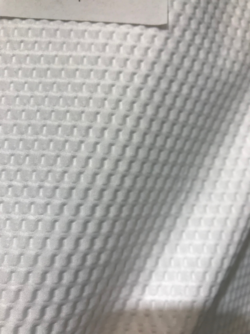 Seersucker White Microfiber Fabric