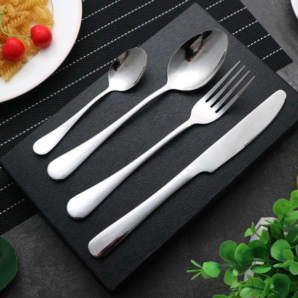Wholesale stainless silverware flatware set knife fork spoon