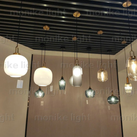 Post Modern Gray Glass Shade Decorative Pendant Light