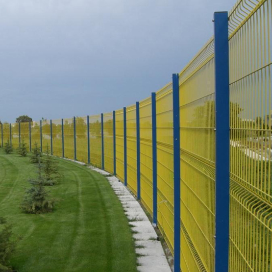 pvc coated curved 3d wire mesh fence