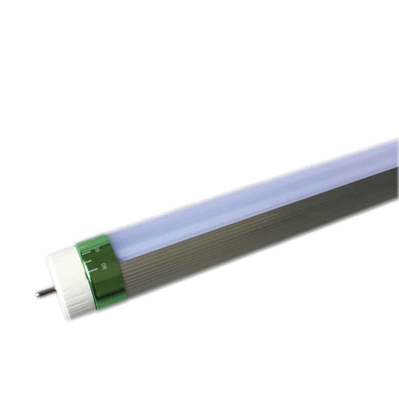 T5-18W-24W-LED-tube-light-green-rotating-end-cap-milky-cover-side-view