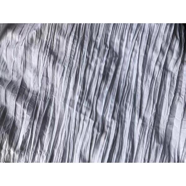 Polyester White Bleach Crimped Fabric