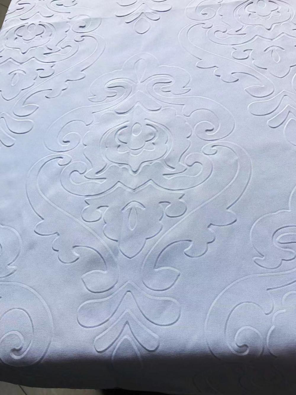 White 3d Emboss Fabric