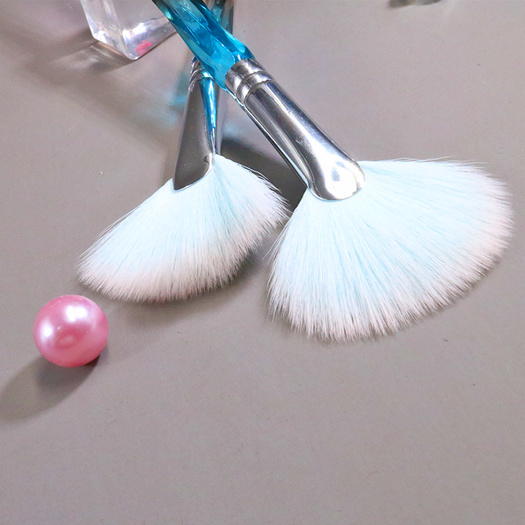 glitter Crystal Handle Fan Makeup brushes Set morphe sigma