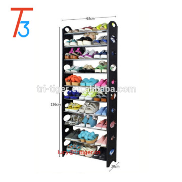 30 Pairs Adjustable Shoe Storage Shoe Rack Organiser Shelf Easy Assemble 10 Tier