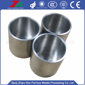 Pure tungsten crucibles used in vacuum industry