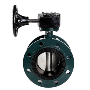 Worm gear double flanged Butterfly valve