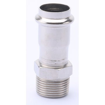 V Profile Male Threaded Coupling Press Fitting