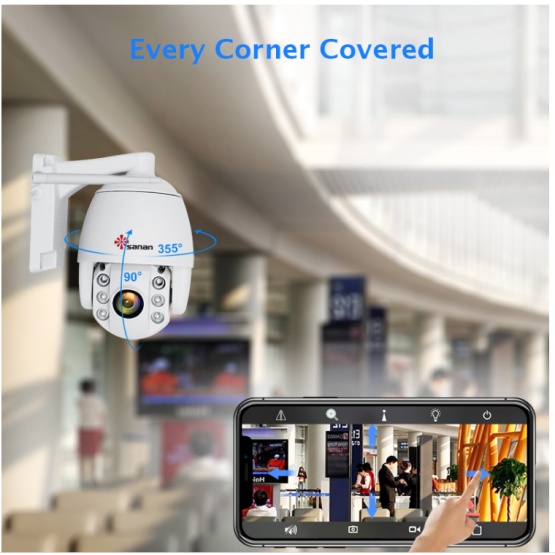 Onvif wifi ptz Camera waterproof 60M IR