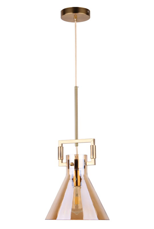 Amber Glass Pendant Lamp
