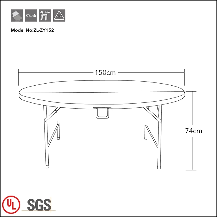 60" Round Portable Table