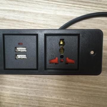 Small 2 Sockets Power Outlet with USB Ports