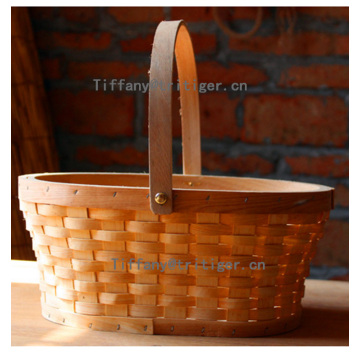 handicraft rectangle wood chip christmas gifts storage basket