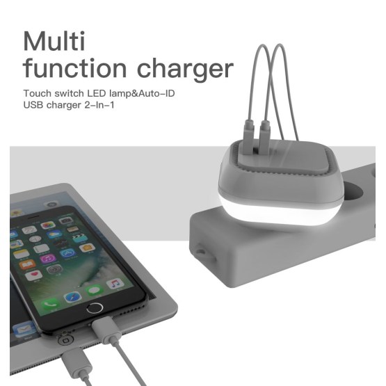 LED USB Charger For Phone 5V2.4A  Charger
