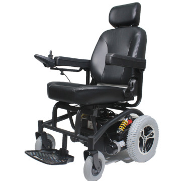 Wheelchair with shock absorber seat