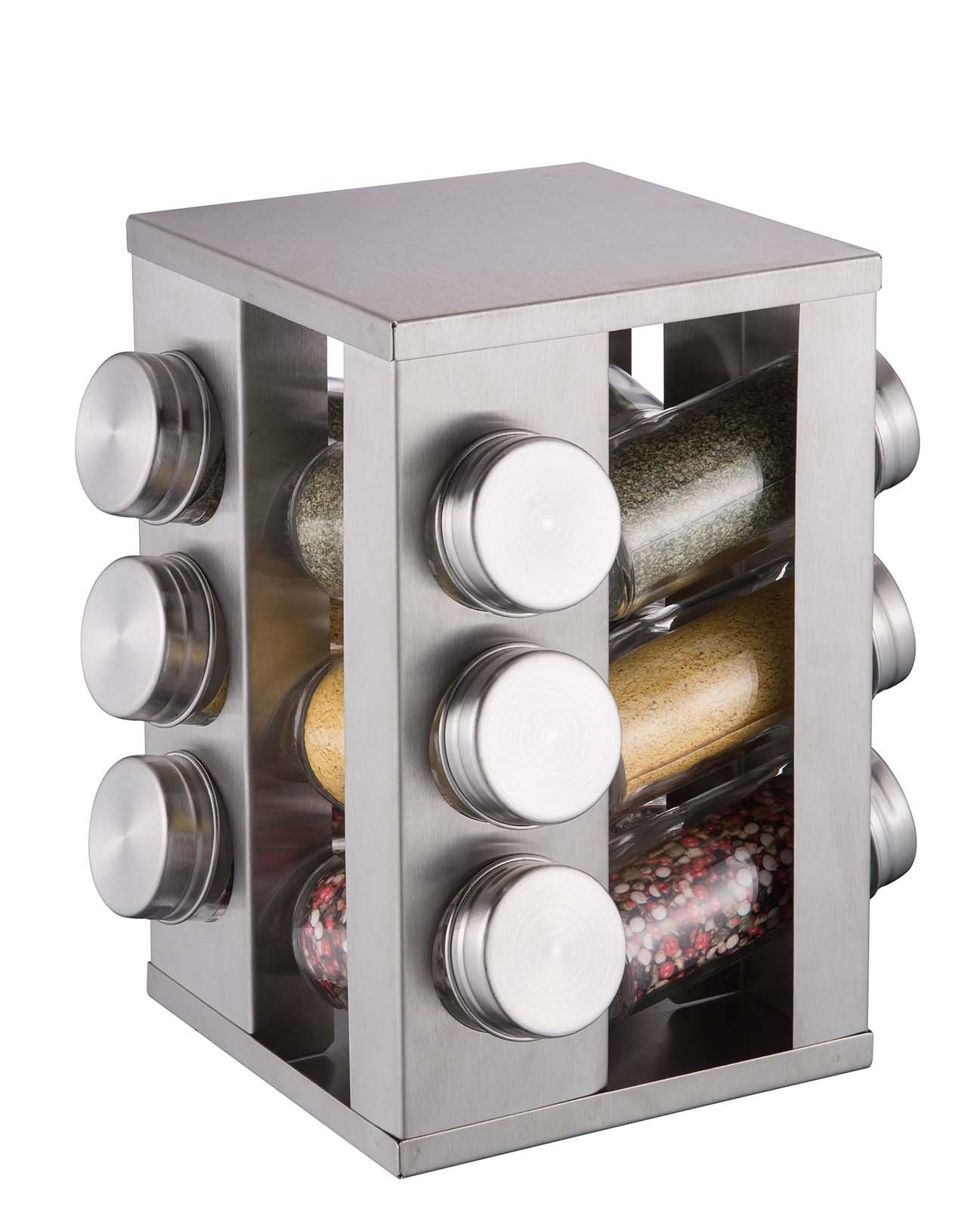 Stainless Steel Spice Rack 12pcs			