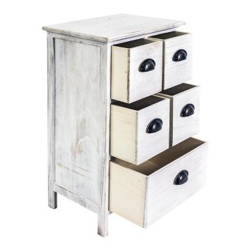 5 drawers bedroom wood bedside table
 Bedside Table Cabinet Wood shabby White 5 Drawers Bedroom