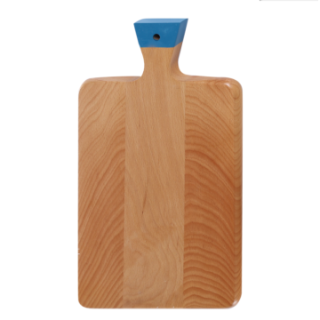Beech wood cutting board with handle painting
