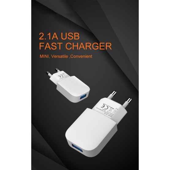 EU Plug Adapter Quick Charge 2.0 USB Charger