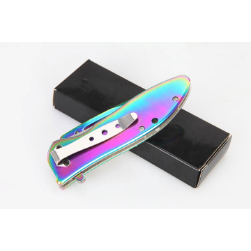 Colorful Titanium Rainbow Pocket Knife