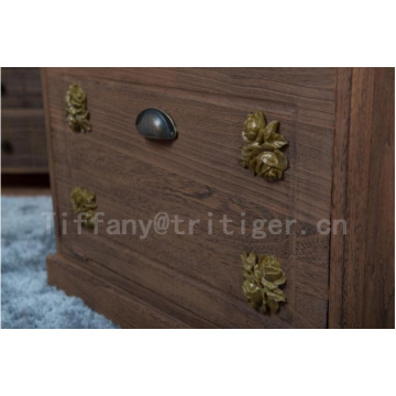 Home furniture Double Level shoes paulownia solid wood storage shoe cabinet
