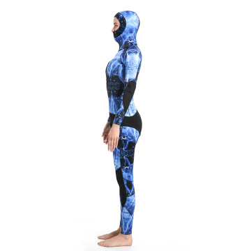 Seaskin Spearfishing Wetsuits with Blue Water Camo Patern