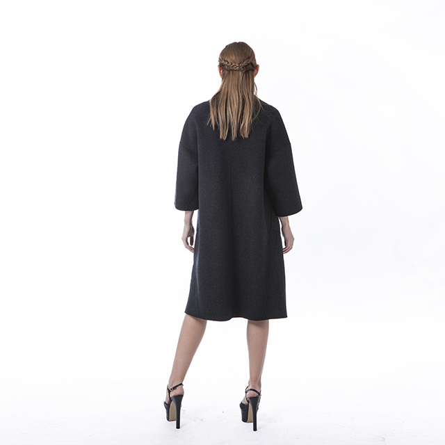 Fashionable Black Cashmere winter dress