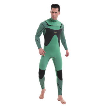 Seaskin mens 3/2 neoprene chest zip surfing wetsuit
