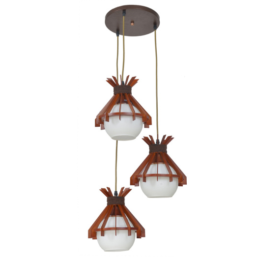 Wood hanging lamps handmade wood pendant light