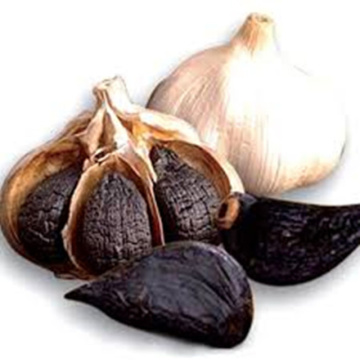 whole black garlic with sweet-and-sour