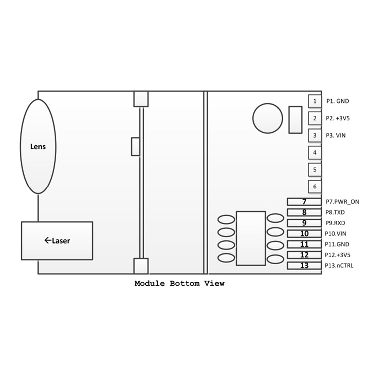 40m Laser Range Sensor Diagram