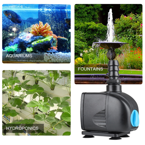 Heto 264GPH/1000L/H,13W submersible water pump,aquarium submersible pump  for Fish Tank , Pond, Irrigation,Waterfall