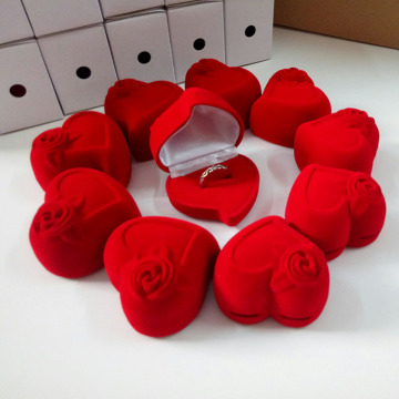 Red Heart Design Ring Packaging Boxes for Sale