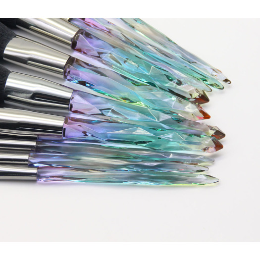 crystal custom logo modern makeup brushes