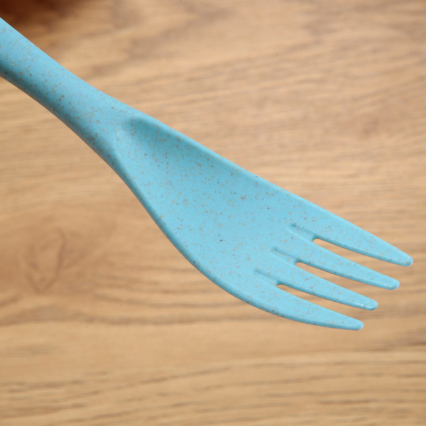 wheat straw spoon fork knife set plastic cutlery