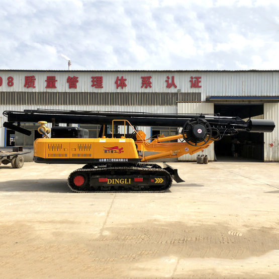 Square foundation pile driver for bridge foundation