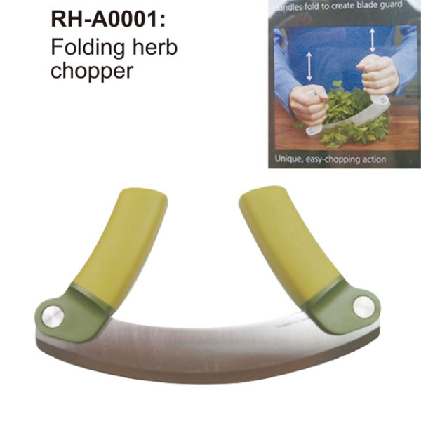 Folding Herb Chopper with Soft Handle