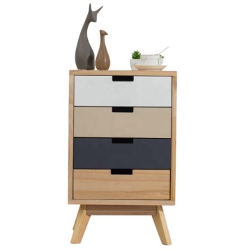 Colorful Wood Cabinet bedroom night stand