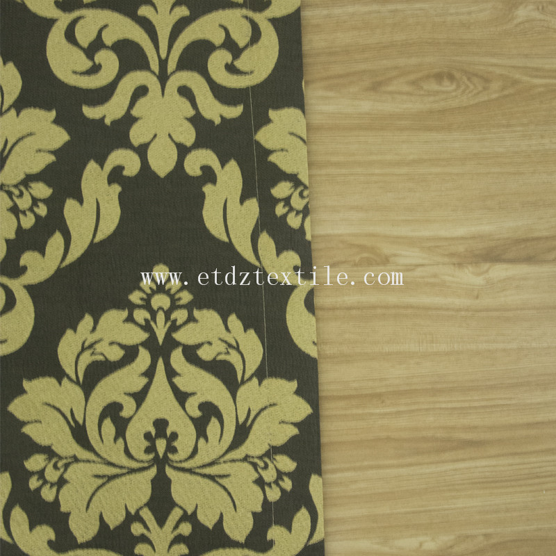 Traditional Miranda Curtain fabric QZ1537 coffee
