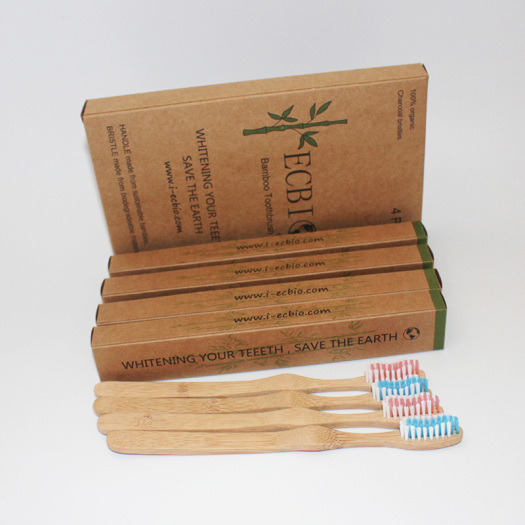 Toothbrush Made of Natural Bamboo Plate