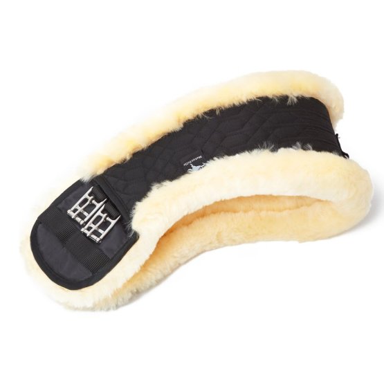 Sheepskin Moon Girth Stainless D ring Quilted Cotton