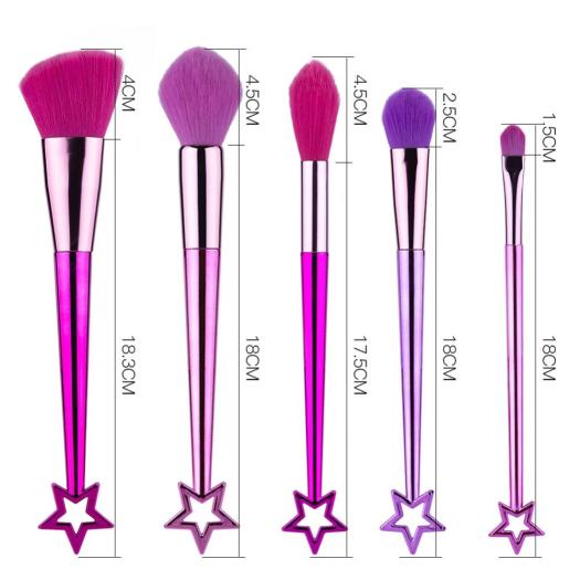5Pcs Makeup Brushes Set Eye Shadow Foundation Powder Eyeliner Lip Make Up Brushes Women Cosmetic Makeup Tools