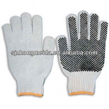 pvc dot cotton hand gloves