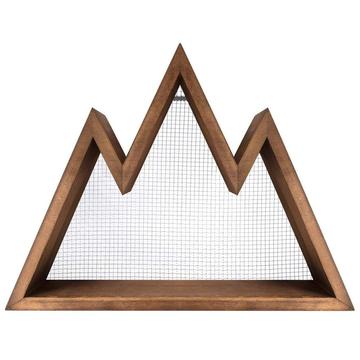 Rustic Triangle Wall Art Geometric Decor Shelf for Nursery