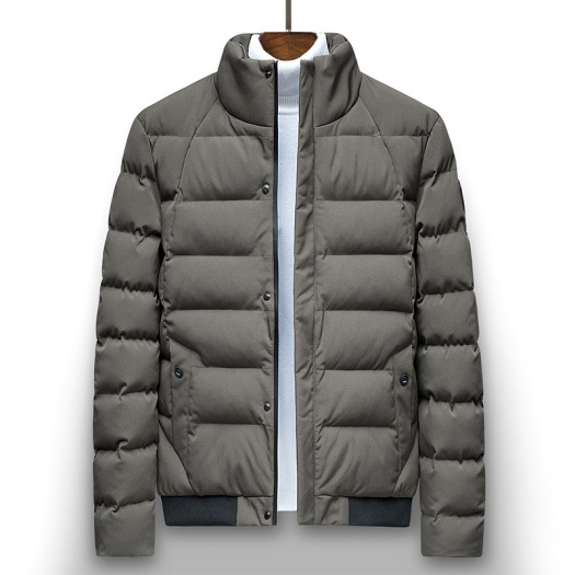 Winter Men's Warm Cotton Slim Thick Zipper Coat