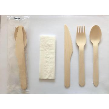 Classical biodegradable disposable flatware set wooden fork
