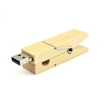 Wooden clip usb flash drive creativo gift
